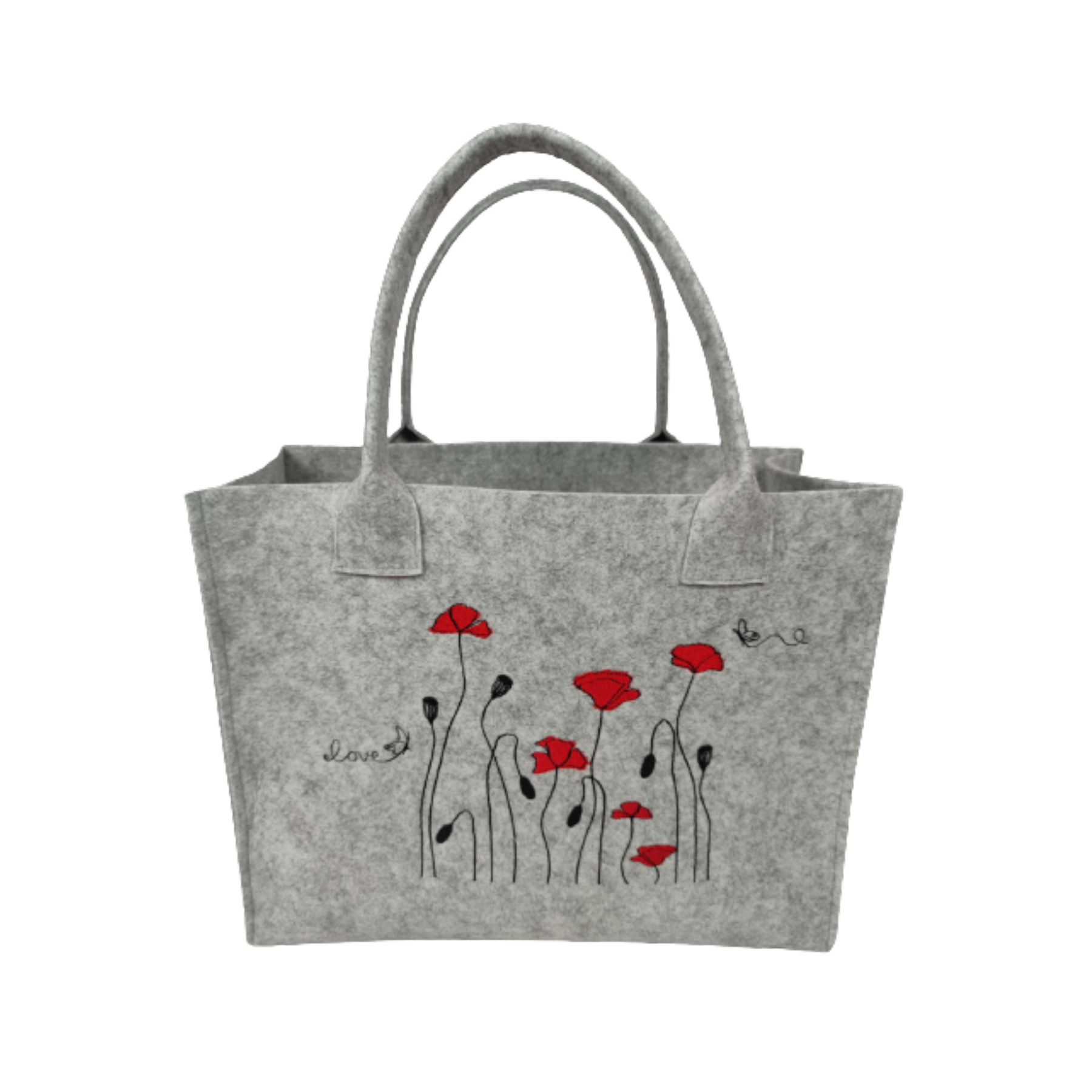 Filztasche Mohnblume